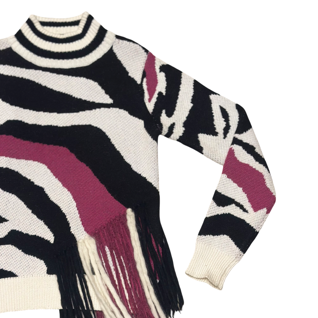 Sweater Paola Gamero Baby Alpaca con Flecos