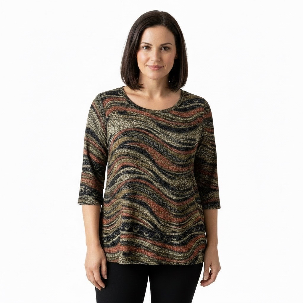Polera Estampada 3/4s