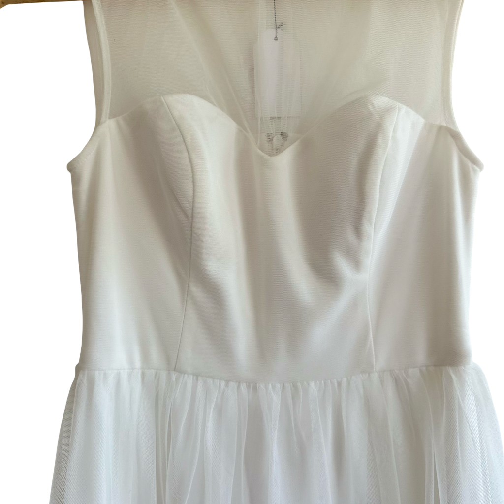 Vestido Blanco Midi Tul