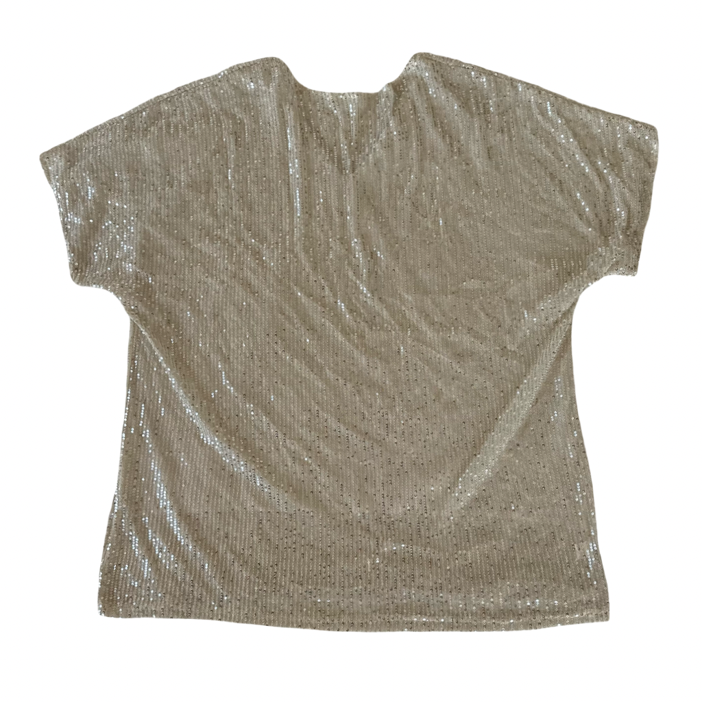 Blusa VNTG Dorada con Brillo Sutil y Escote V
