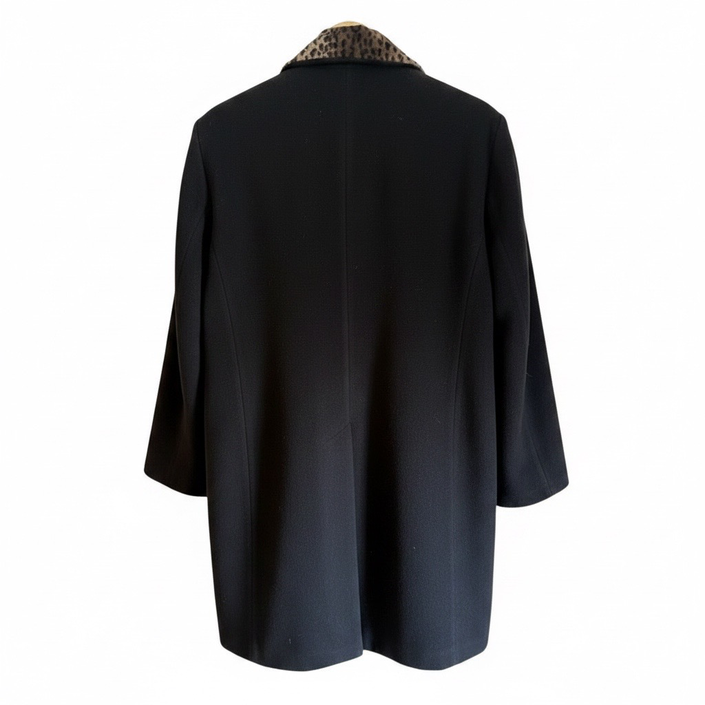 Abrigo VNTG Negro - Animal Print
