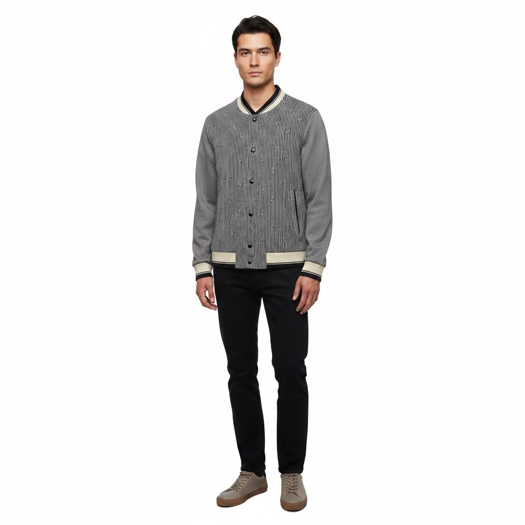 Chaqueta Bomber Rayas Retro