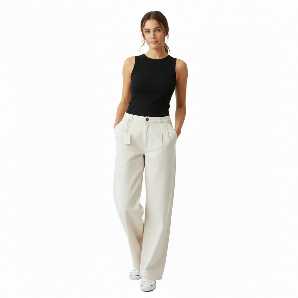 Pantalón VNTG Ivory Relaxed Fit