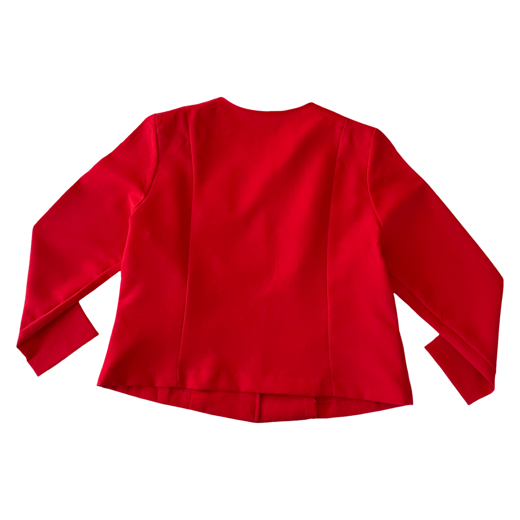 Blazer Rojo Statement Estilo Militar