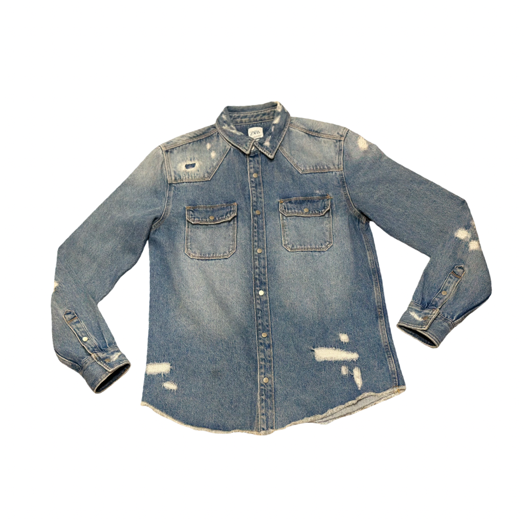 Camisa Denim Desgastada