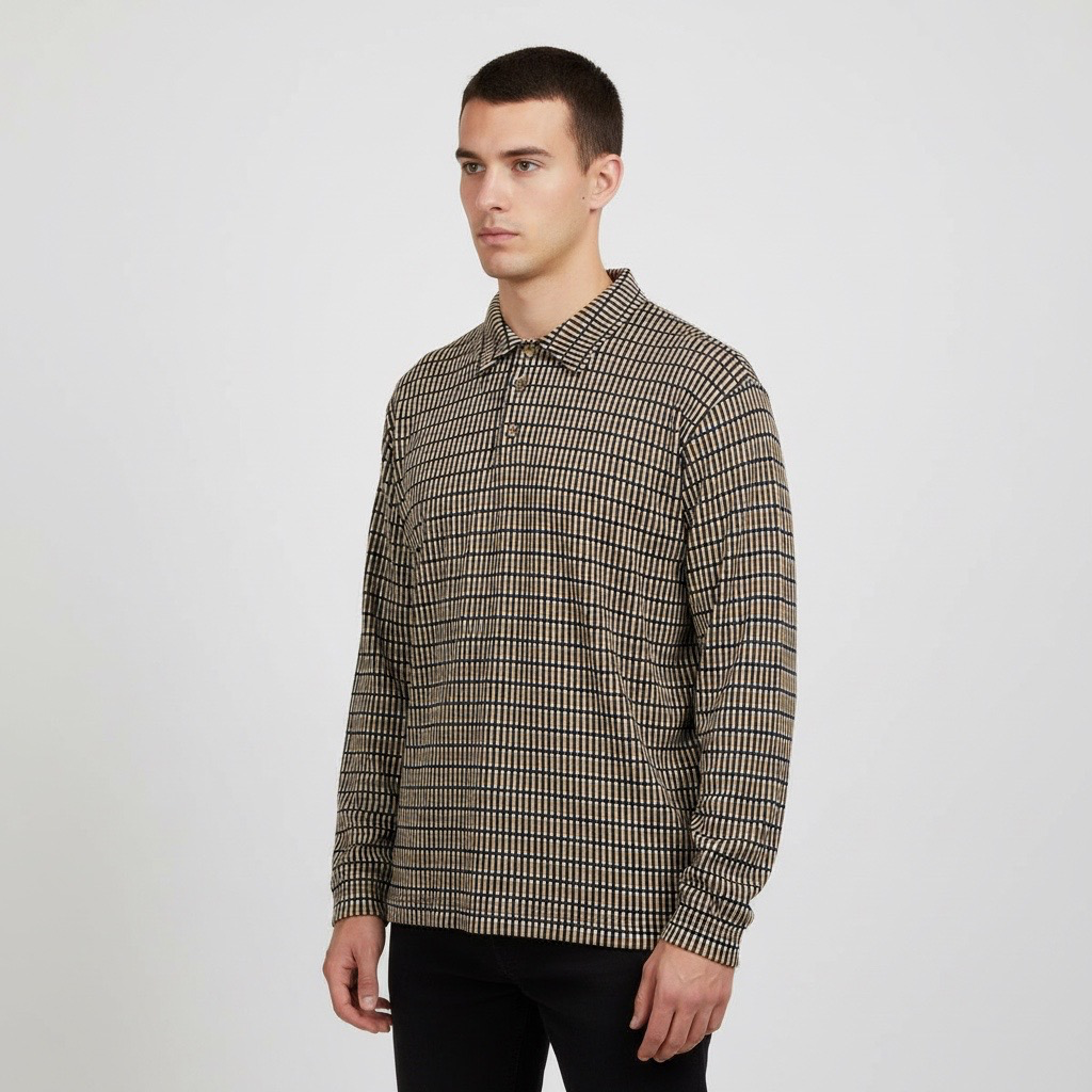 Polera Tipo Polo Estampada