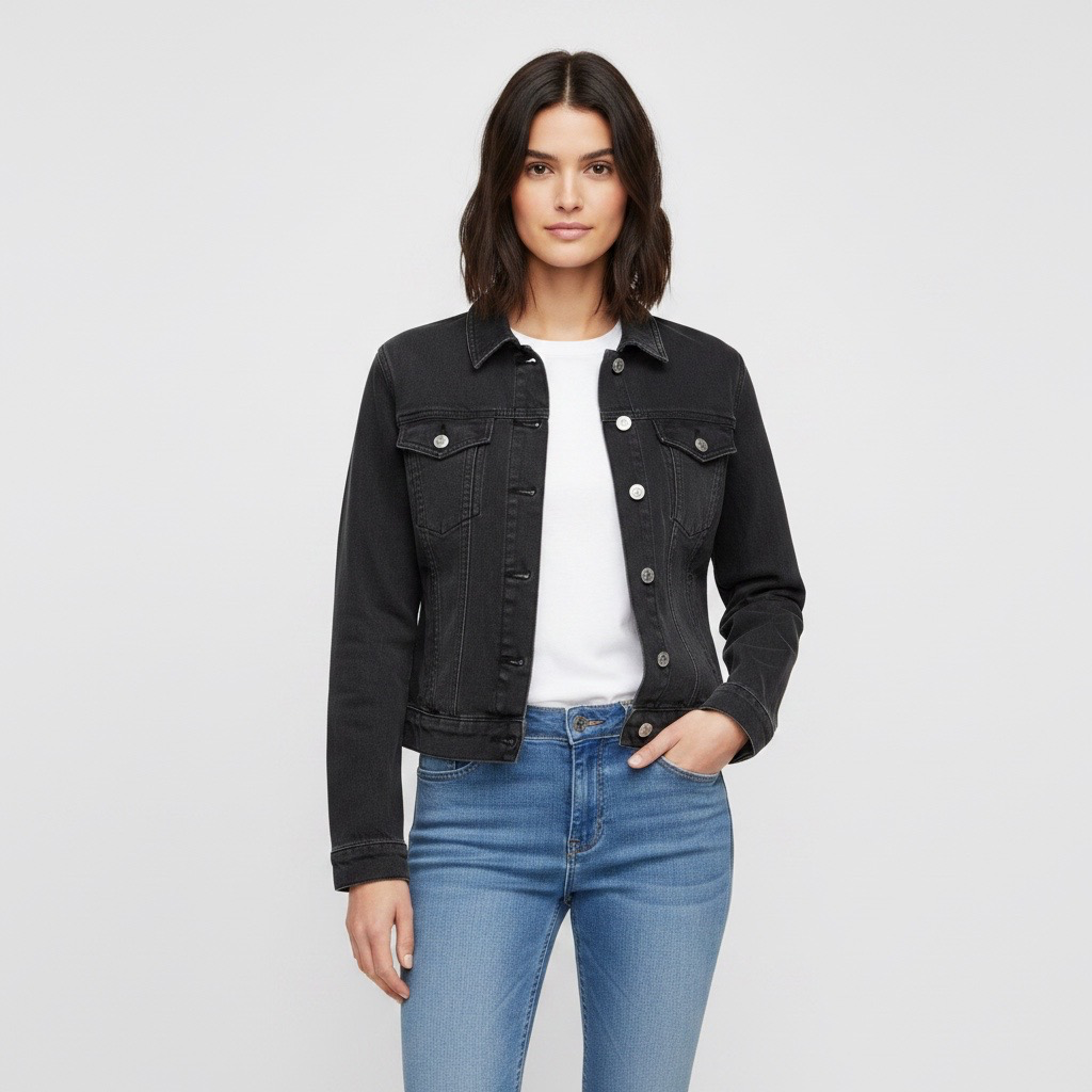 Chaqueta de Denim Negra Topshop