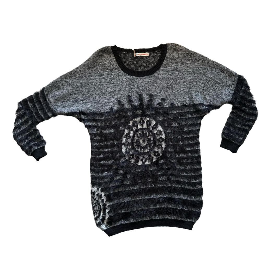 Sweater VNTG Negro Textura