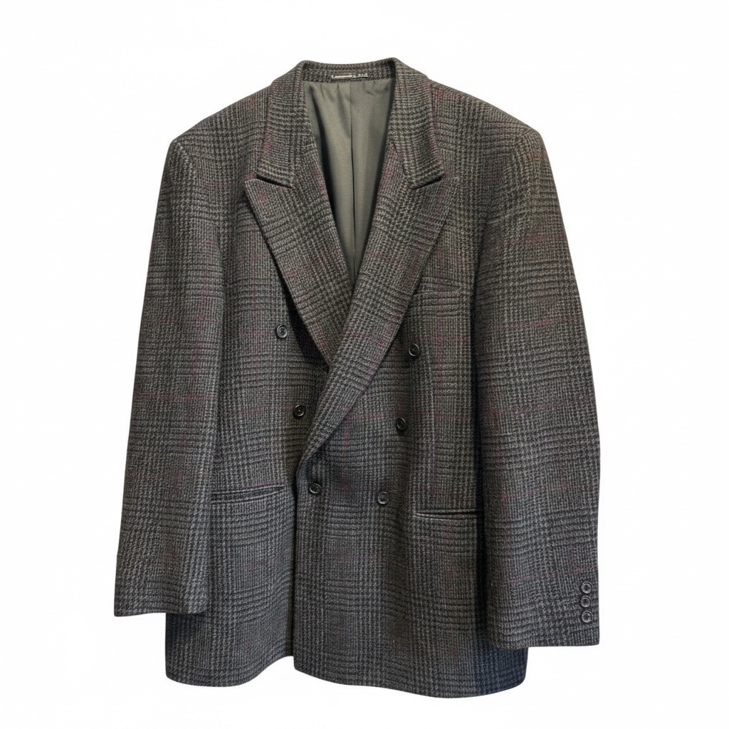 Blazer Cruzado Príncipe de Gales Gris
