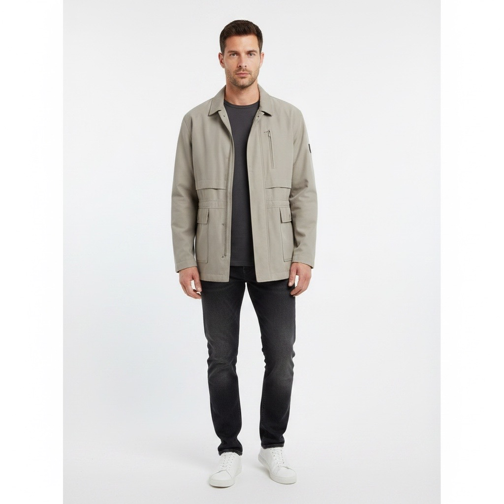 Chaqueta Utility Beige Kiabi Casual