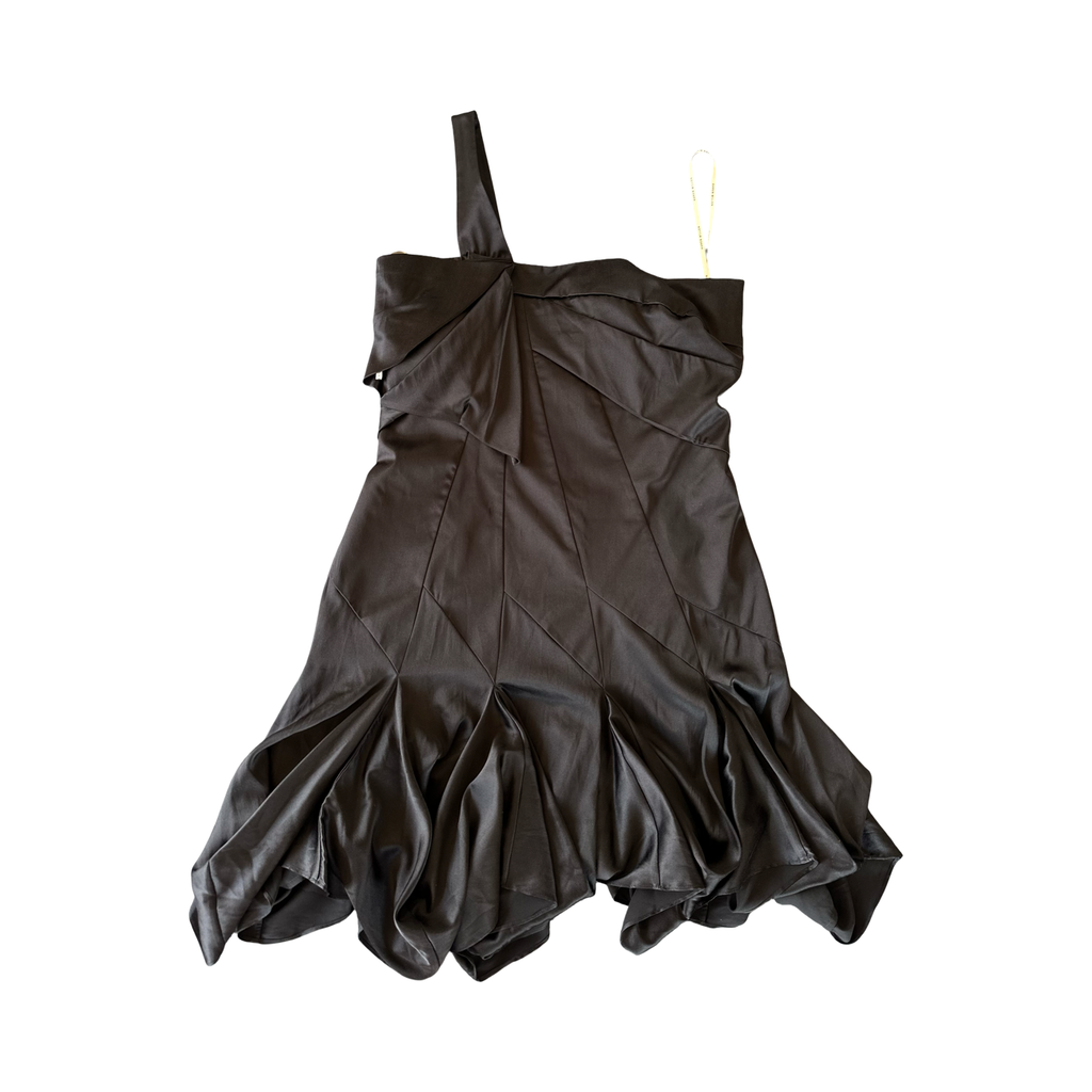 Vestido Cocktail Asimétrico Negro