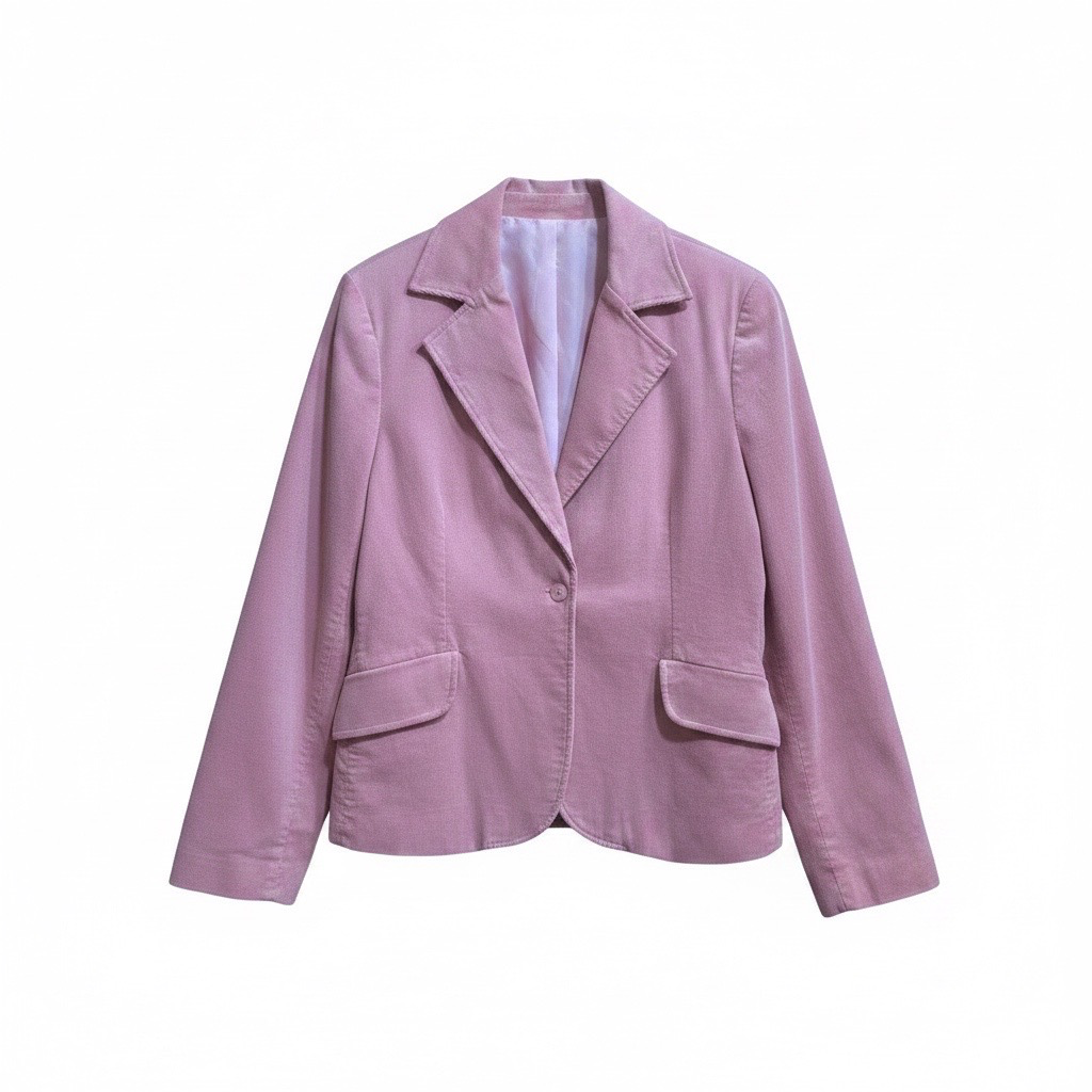 Blazer VNTG de Cotelé Rosa