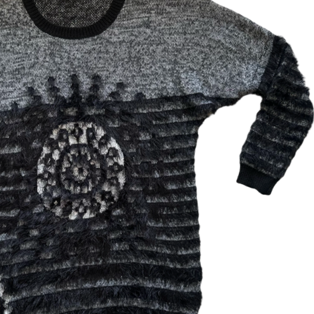 Sweater VNTG Negro Textura