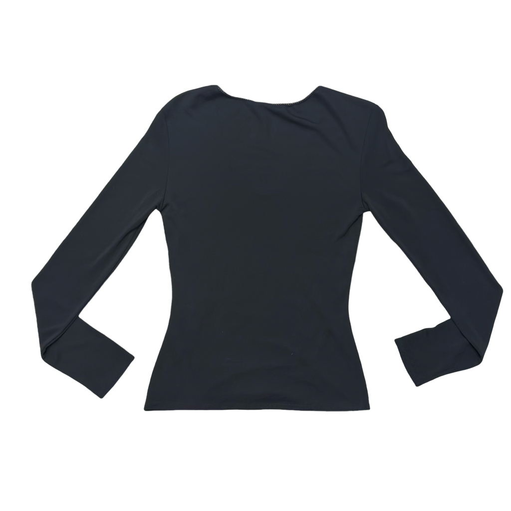 Polera Negra Básica Manga Larga