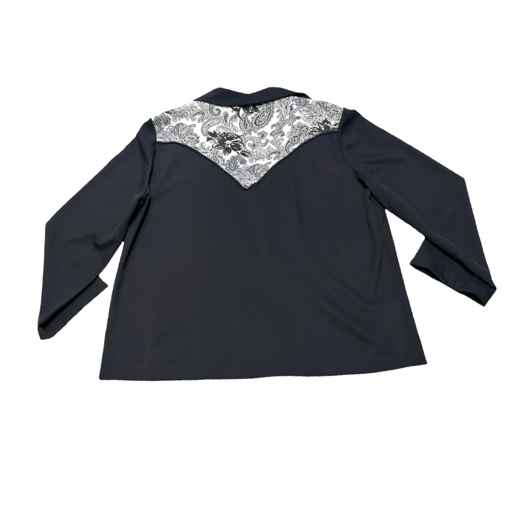 Blusa VNTG Negra con Detalles Paisley