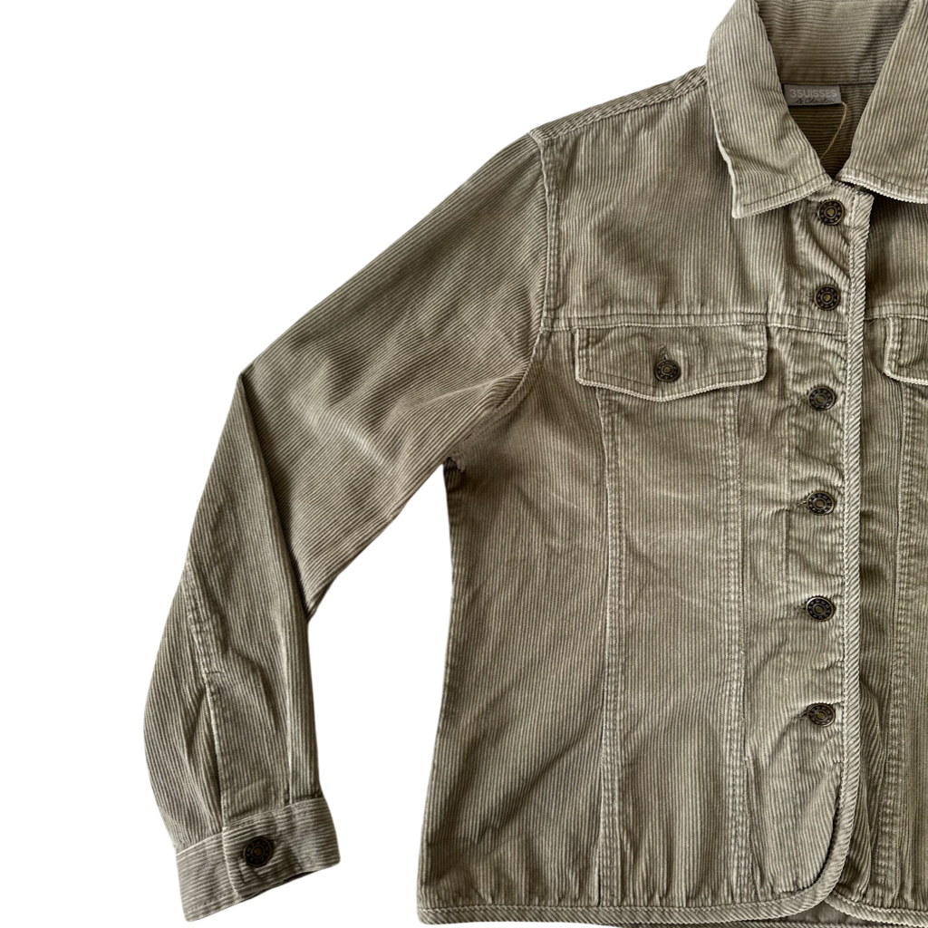 Chaqueta VNTG Cotelé Verde Grisáceo