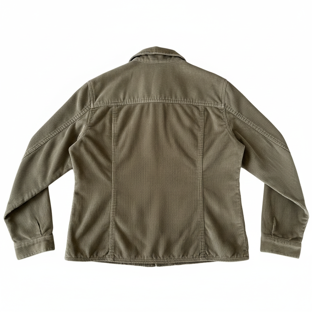 Chaqueta VNTG Cotelé Verde Grisáceo