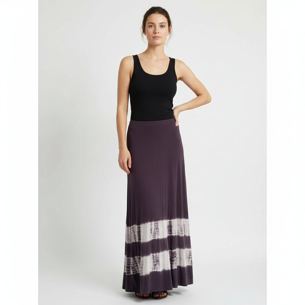 Falda Larga Tie Dye Morado VNTG