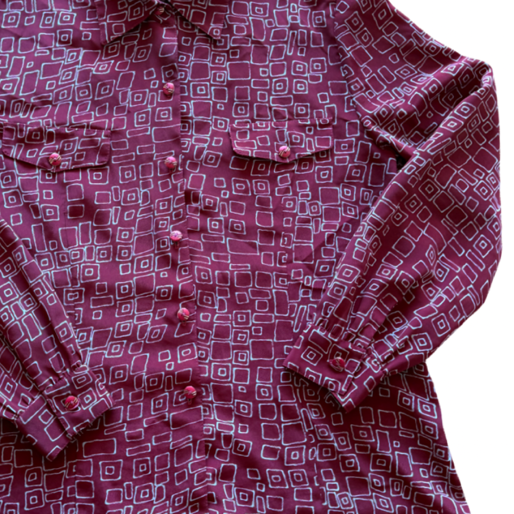 Blusa Geométrica Burdeo Ide
