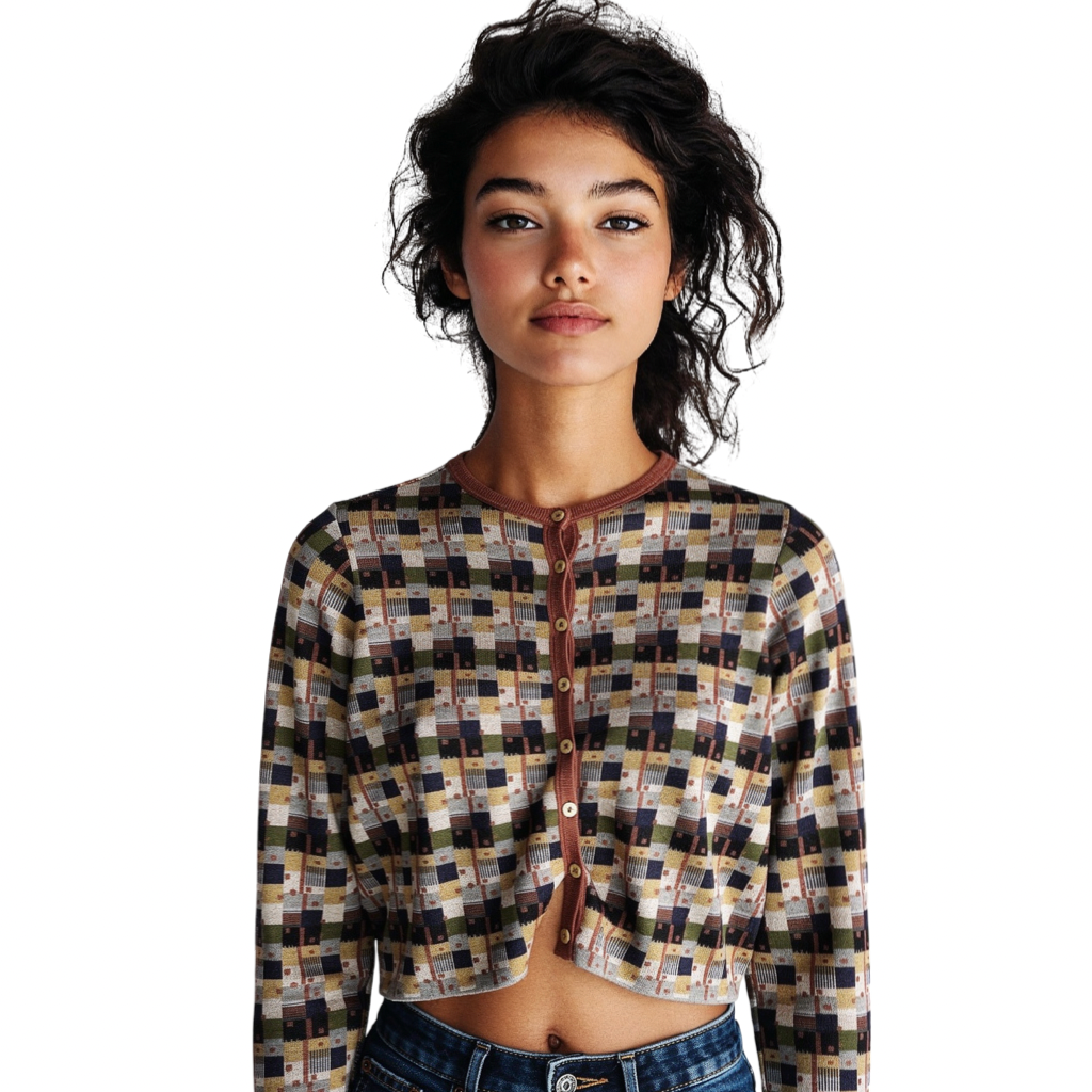 Chaleco Tejido Estampado Geométrico