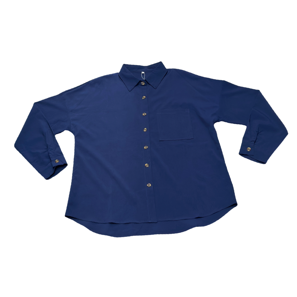 Camisa Oversize Azul Cobalto