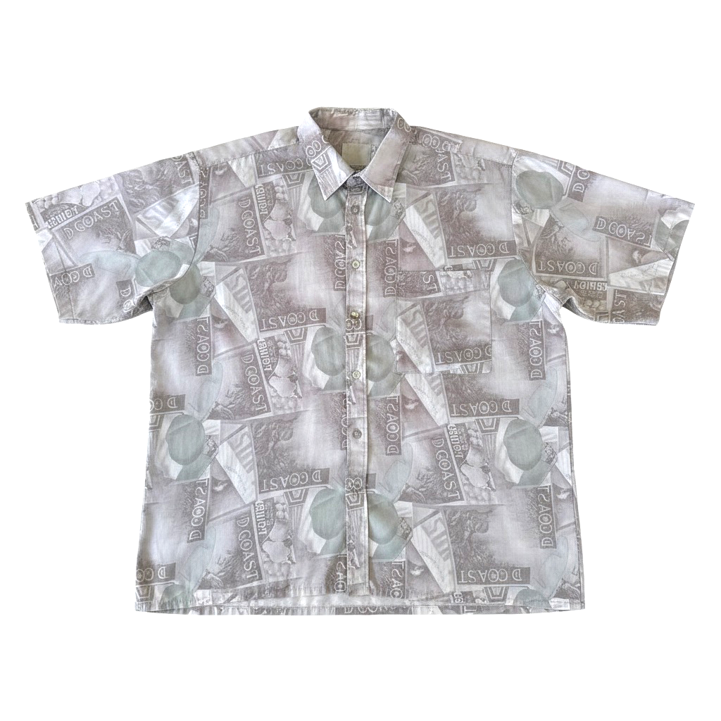 Guayabera VNTG Estampada Abstracta