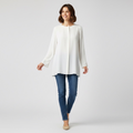 Blusa Blanca Semitransparente