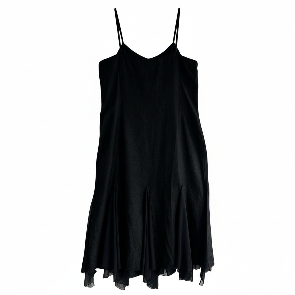 Vestido Largo Negro Bordado VNTG