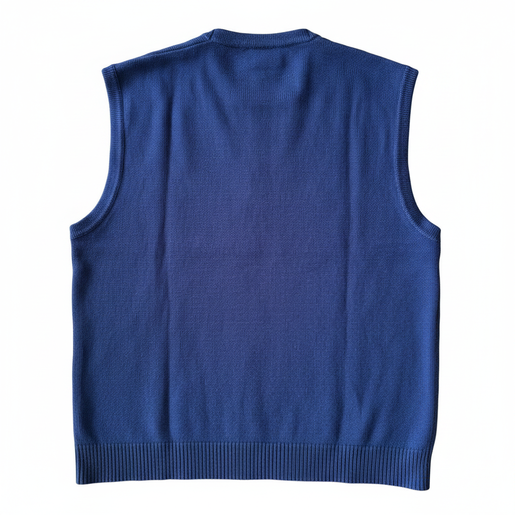 Chaleco VNTG Azul Trenzado