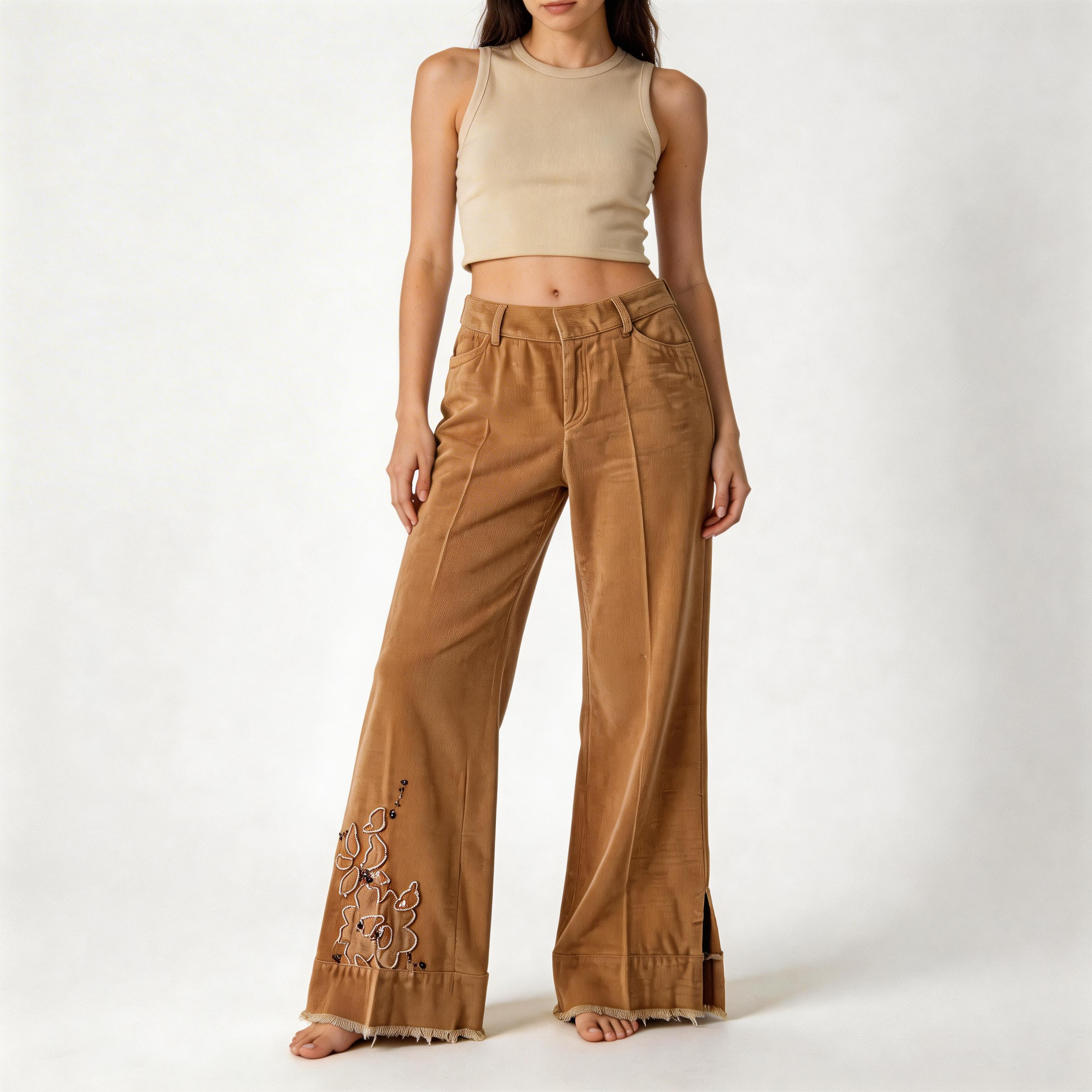 Pantalón VNTG Caramelo Bordado