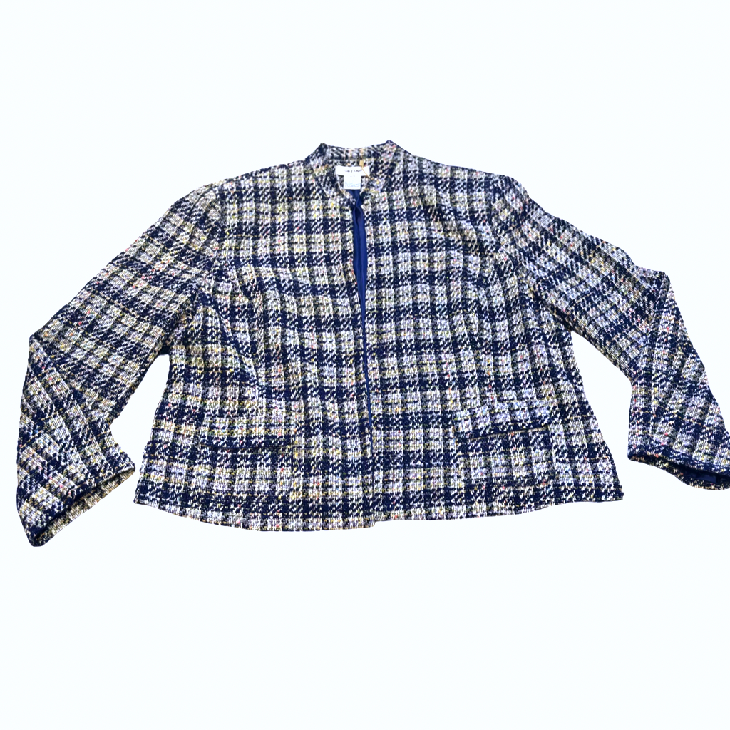 Chaqueta Estilo Tweed a Cuadros