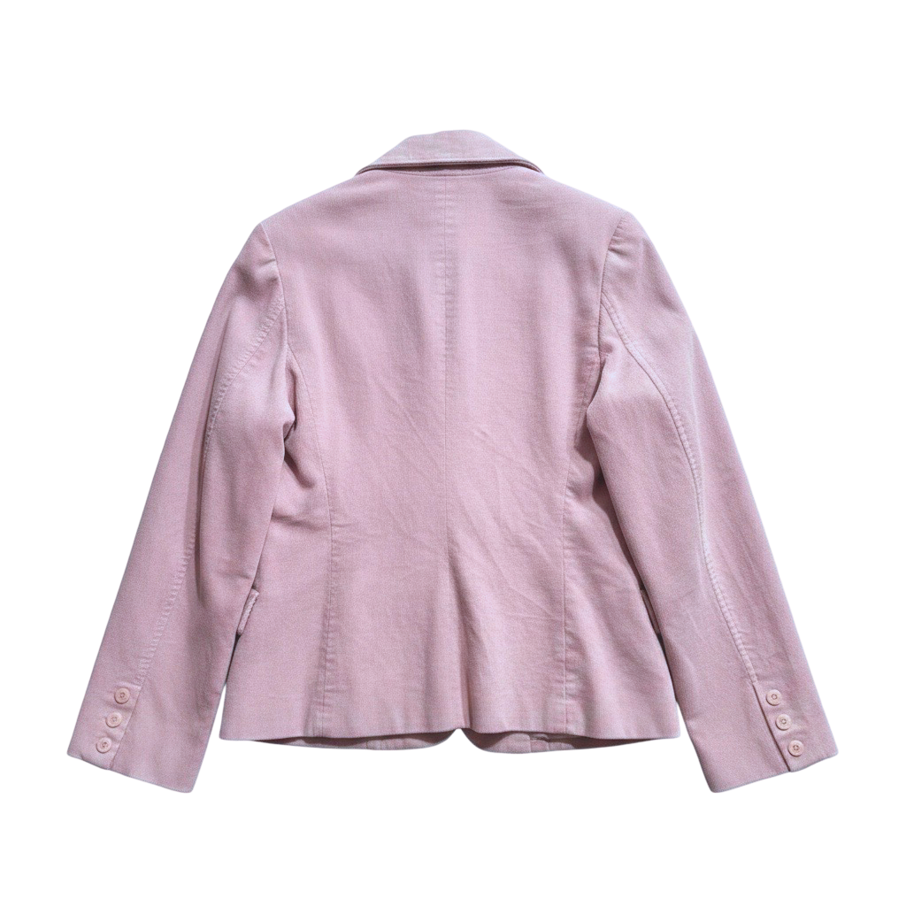 Blazer VNTG de Cotelé Rosa