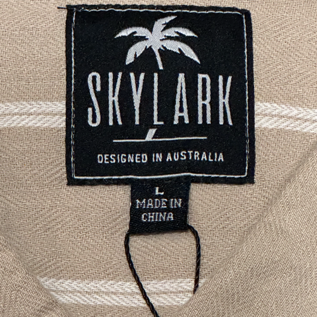 Camisa Skylark a Rayas Beige