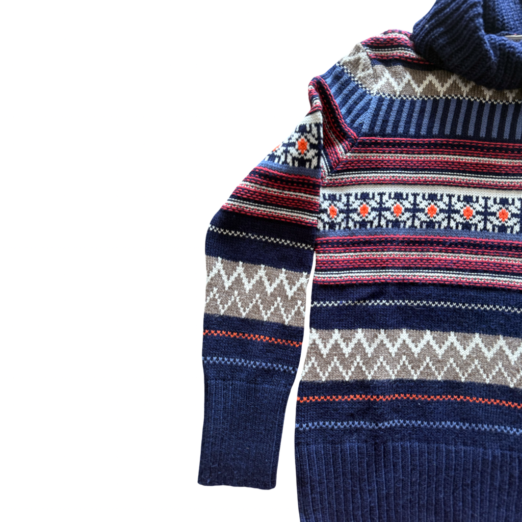 Sweater Nórdico de Cuello Alto Tejido