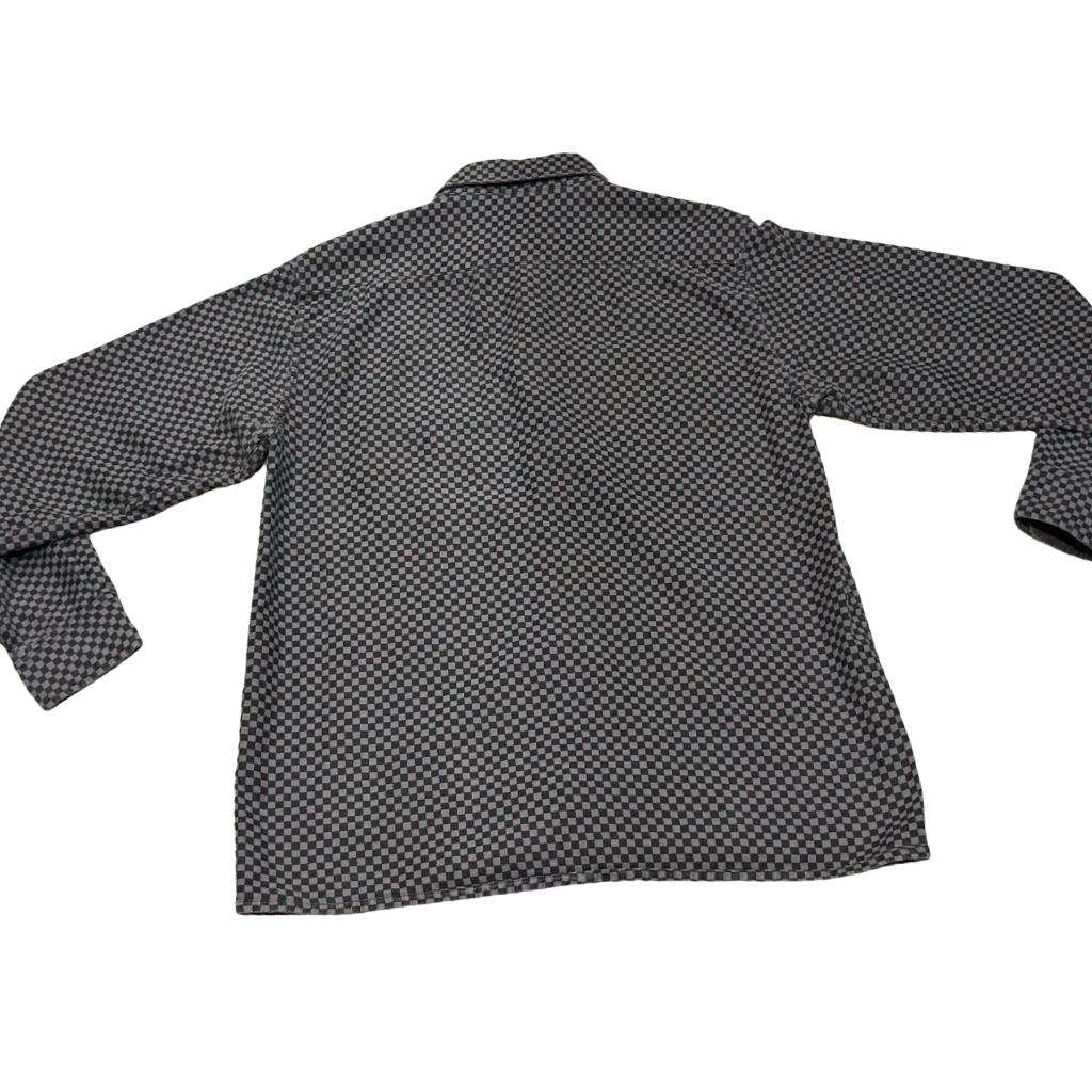 Camisa Gris con Estampado Geométrico
