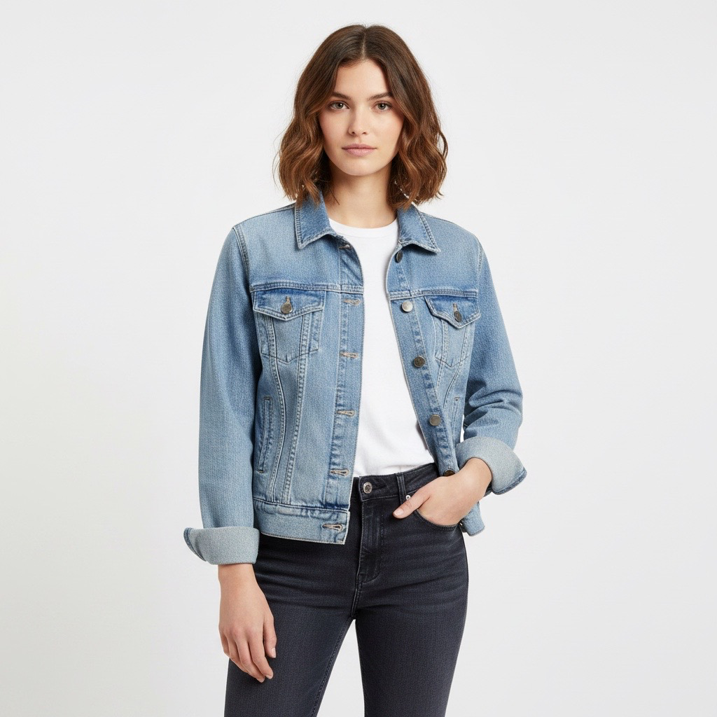 Chaqueta Denim Celeste