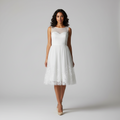 Vestido Blanco Midi Tul
