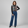Blusa VNTG Floral con Cuadros