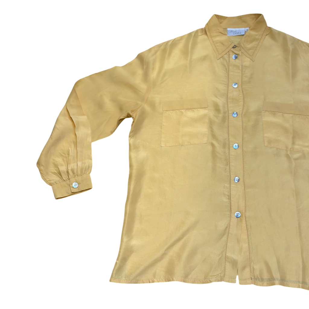 Camisa de Seda Amarilla