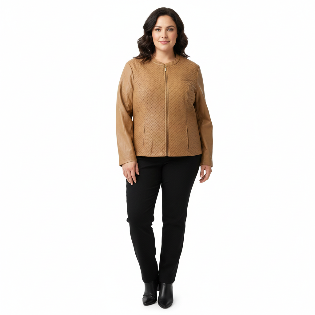 Chaqueta Camel Textured Chic
