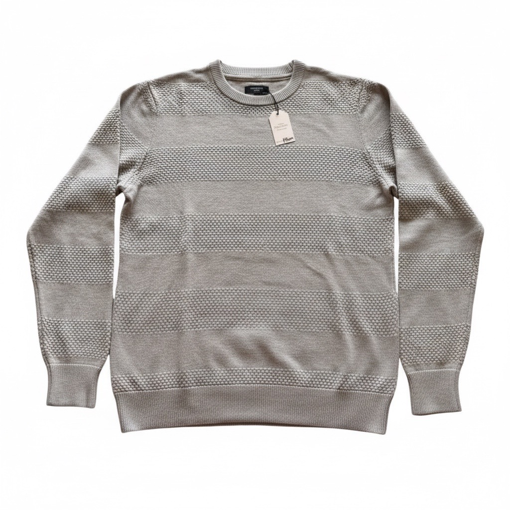 Sweater Gris Claro con Cashmere