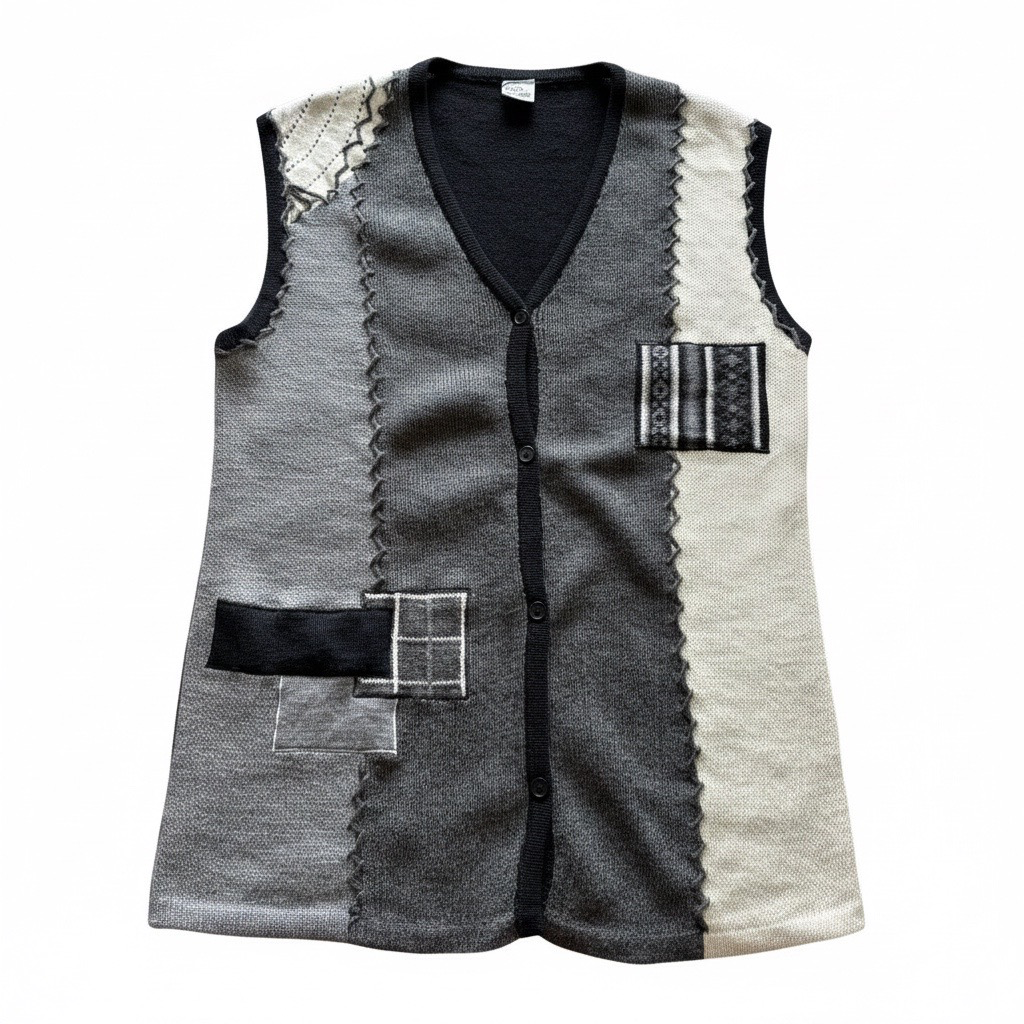 Chaleco Tejido VNTG Patchwork