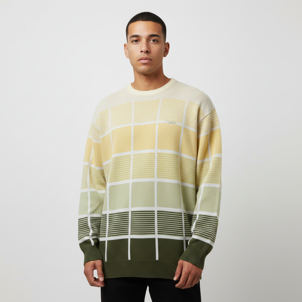 Sweater VNTG Cuadros Tierra