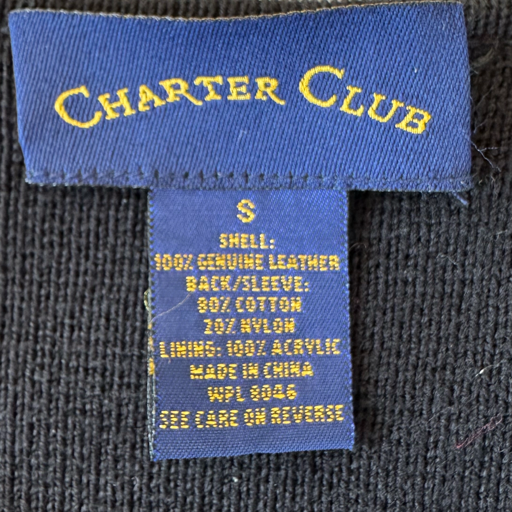 Chaqueta Leather Knit Mix Black