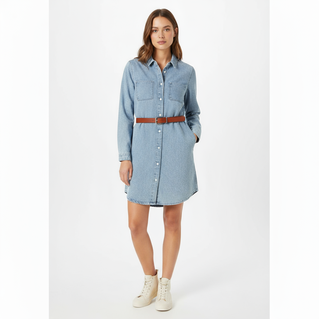 Vestido Camisero Denim Vintage
