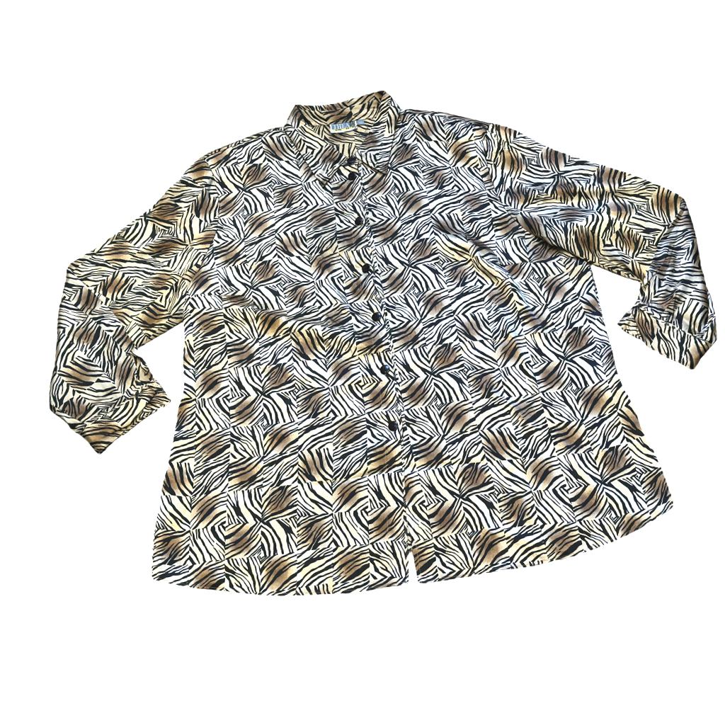Blusa estampada animal print abstracto