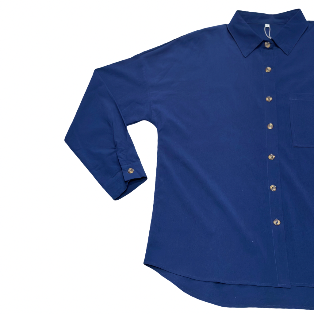 Camisa Oversize Azul Cobalto
