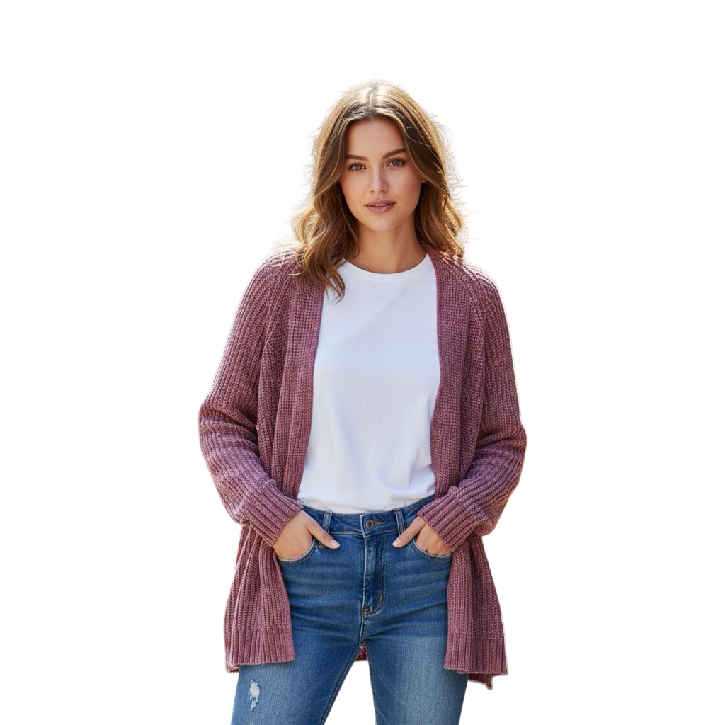 Cárdigan Chenille Rosa Cherokee