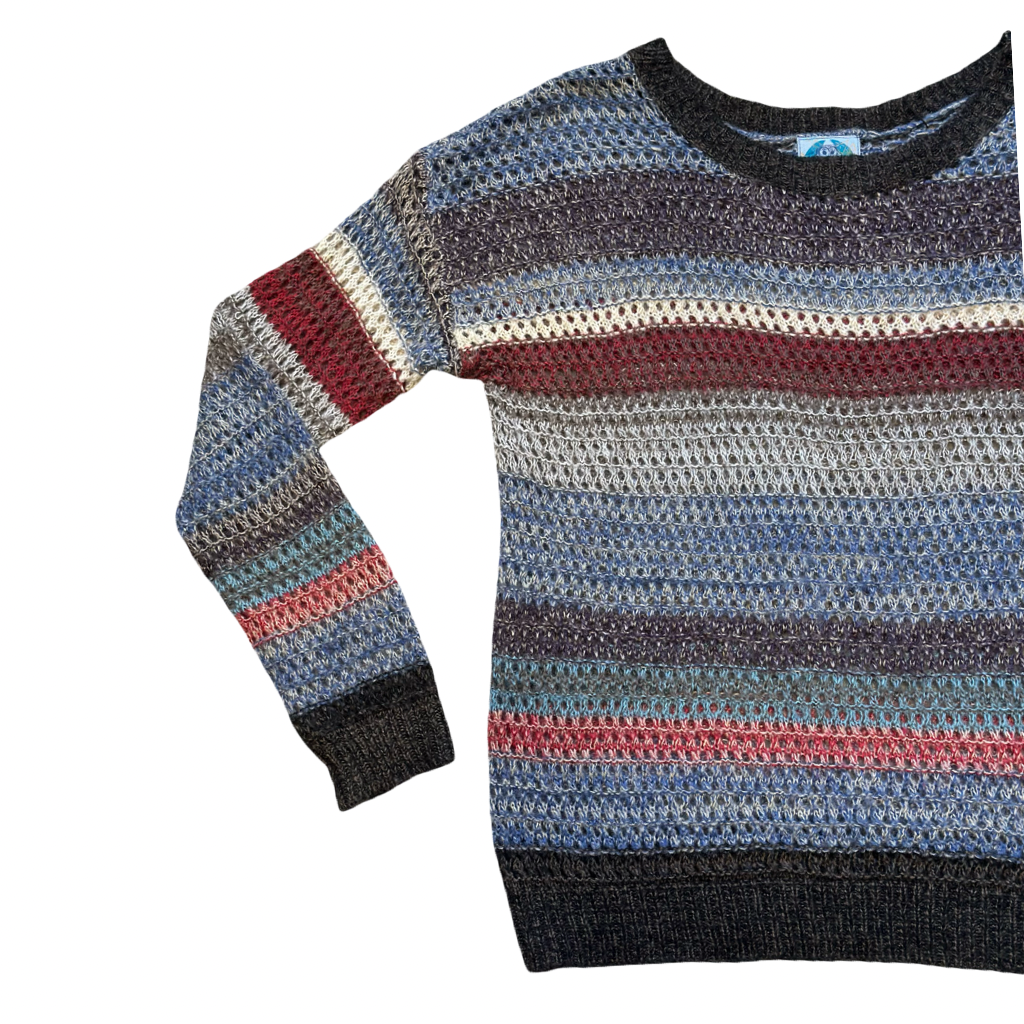 Sweater tejido multicolor a rayas VNTG