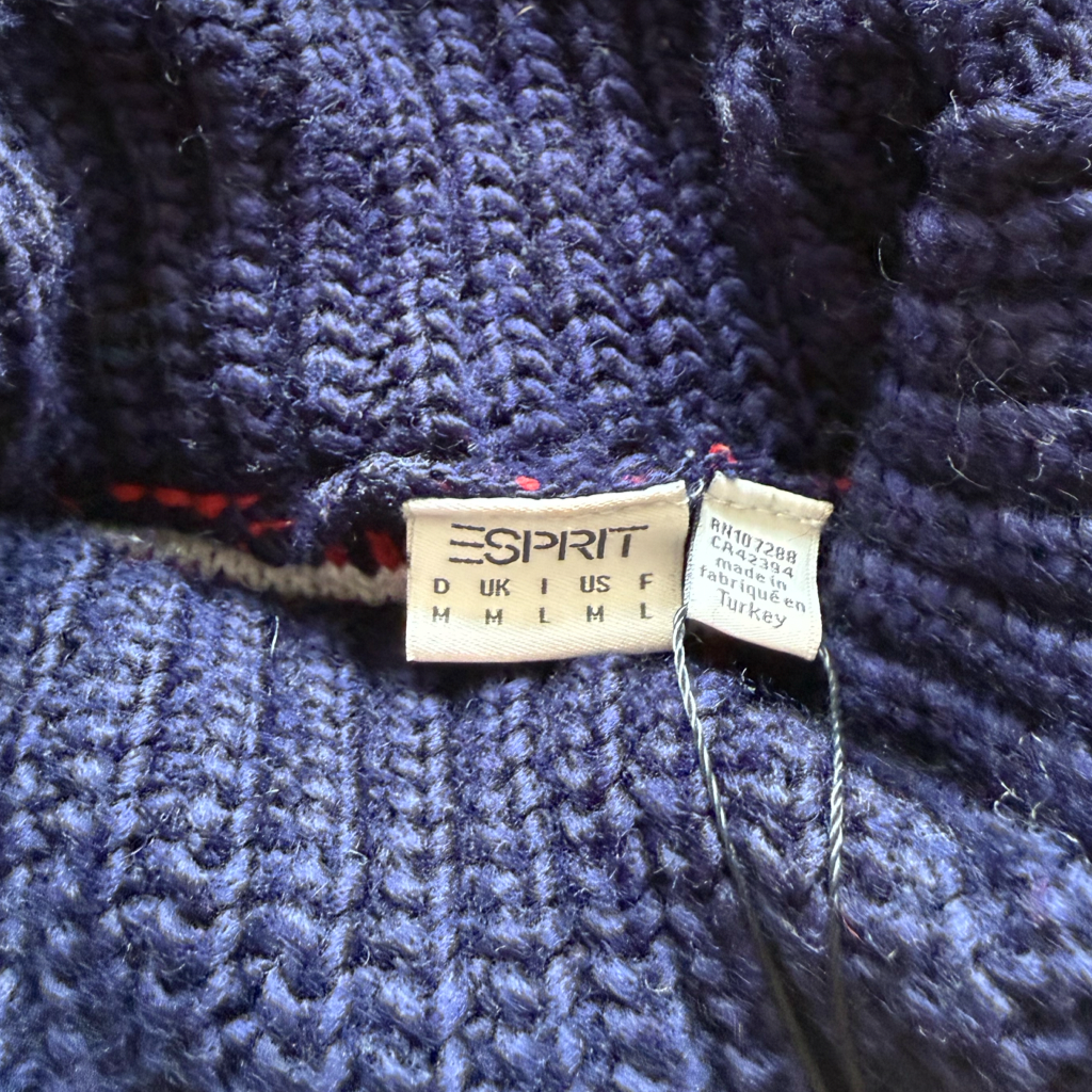 Sweater Nórdico de Cuello Alto Tejido
